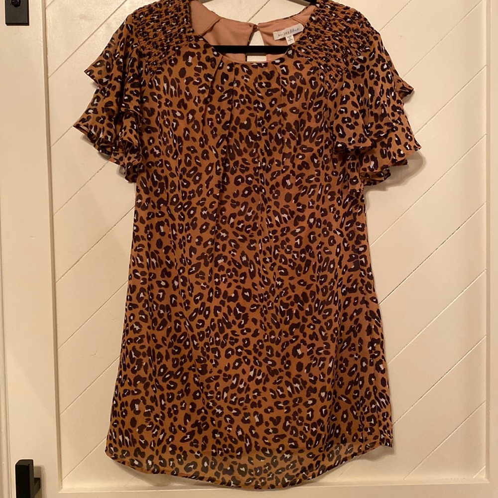 Bailey Blue juniors cheetah dress SZ S